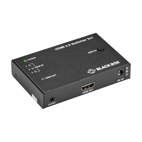 Black Box Hdmi 2.0 4K Video Switch - 3X1 VSW-HDMI2-3X1